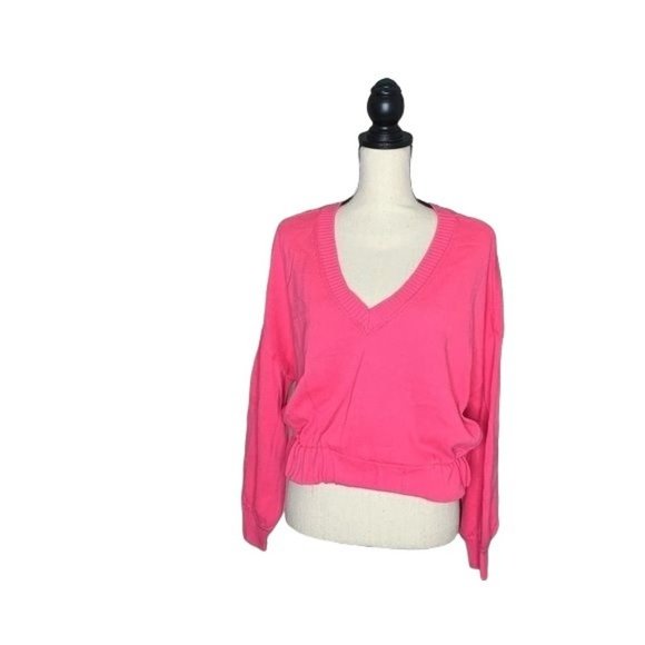 Abound Pink V-Neck Knit Sweater Size Small - Picture 1 of 6